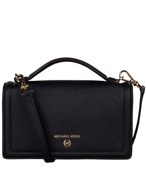 michael kors jet set charm leather phone crossbody|mk crossbody bag jet set.